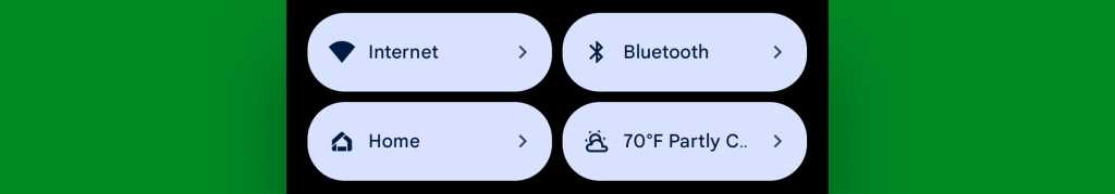 Android Quick Settings tiles: Chronus weather